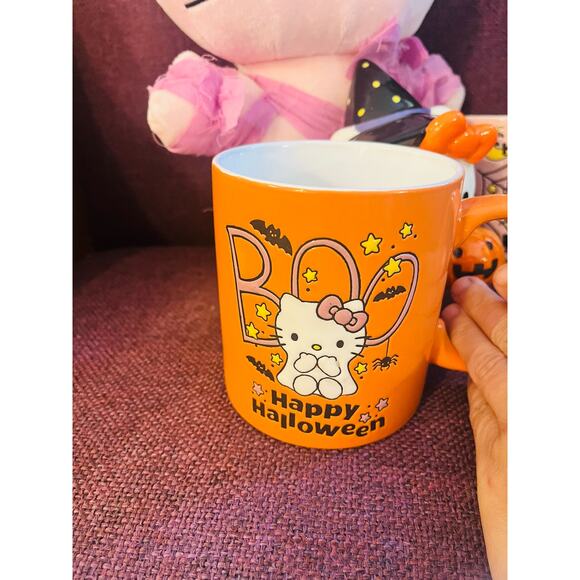 Halloween Hello kitty purple mummy  ,2 mugs , witch ceramic hello kitty cat - Picture 6 of 10